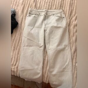 Abercrombie & Fitch Women's Light Blue Straight Leg Jeans